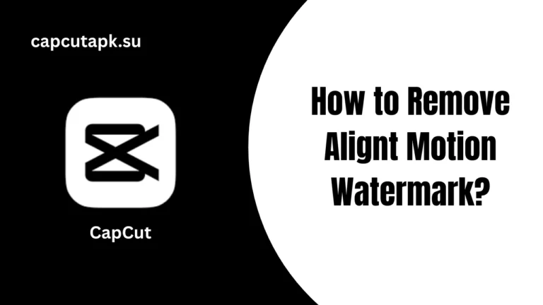 How to Remove Alignt Motion Watermark